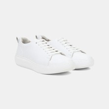 Desa Kadın Beyaz Bağcıklı Deri Sneaker
