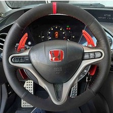 Stilix Garage Honda Fd6-Fb7 Fc5 Uyumlu Kırmızı Direksiyon Logosu 5x4 cm Anahtarlık Hediye