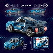 Oyunsal Çek Bırak Bugatti Yarış Arabası Yapı Blokları – 64 Parça – Mini Spor Araba Yapım Seti