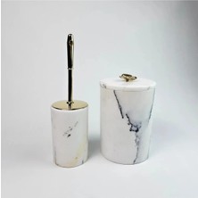 Ege Gross Leylak Mermer Çöp Kovası/fırça Seti