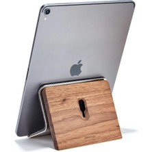 Clue Design Doğal Ahşap Metal iPad Standı - Premium Ipad Stand