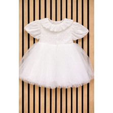 NerKids Kız Çocuk Yarım Kol Yıldız Elbise