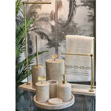 Ege Gross Mermer Banyo Seti- 9 Parça- Mermer Wc Peçetelik