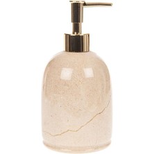 Ege Gross Bej Rengı Altın Detaylı Mermer Sıvı Sabunluk