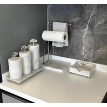 Ege Gross Mutfak Seti Mermer- Baharatlık- Peçetelik- Havluluk