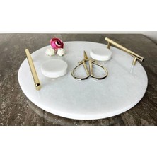 Ege Gross Doğal Mermer Söz / Nişan Tepsisi Makas ve Yüzük Yükselticisi