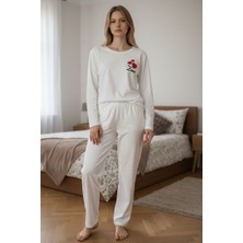 North Stand Baskılı Interlok Kumaş Kadın Pijama Takımı