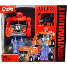 Ctoys Söküp Takılabilen Robota Dönüşen Itfaiye Iş Makinesi Sök-Tak Robot