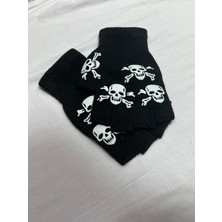 Dükkan Design Skull Heads Kesik Parmak Eldiven