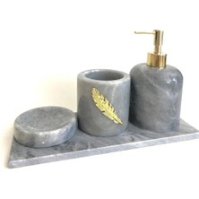 Ege Gross Mermer 4'lü Figürlü Banyo Seti