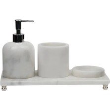 Ege Gross Dekoratif Mermer Banyo Seti 4 Lü Tasarım Set