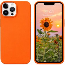 Gtc iPhone 16 Pro Max ile Uyumlu Lüx Premium Silikon Lansman Kapak & Kılıf - Turuncu