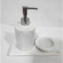 Ege Gross Beyaz Mermer Banyo Seti 3lü