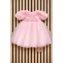 NerKids Kız Çocuk Kısa Kol Gül Abiye