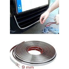 Tiger Marketing 3D Krom Dekoratif Nikelaj Şerit Çıta 9mm x 10 Metre