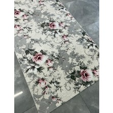 Dinarsu Halı Dinarsu Embos Halı Elina Gri Kaymaz Taban Yolluk Makinede Yıkanabilir Halı