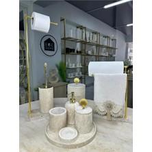 Ege Gross Traverten Mermer Banyo Seti- 9 Parça -Mermer Banyo Seti