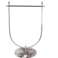 Ege Gross Mermer Tabanli Pirinç El Havluluk Gümüş