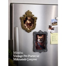 Minshu Vintage Pet Portre, Buzdolabı Çerçevesi, Değiştirilebilir Fotoğraflı Buzdolabı/Ev Dekoru