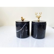 Ege Gross Siyah Mermer Baharatlık Veya Dekoratif Kutu