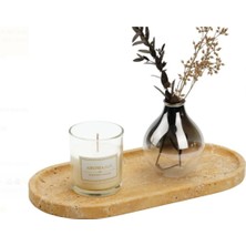 Ege Gross Dekoratif Oval Traverten Sunum Tabagi