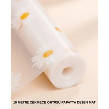 Epilons 10 Metre Papatya Desenli Yapışmaz Kaydırmaz Çekmece Örtüsü