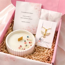 Magicpink Kuşlu Kolye ve Mum Hediye Seti – Kadınlara Özel Romantik Hediye Kutusu