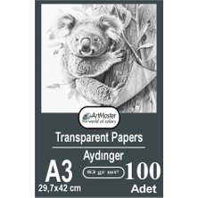 Aydınger Kağıdı A3 83 gr Eskiz Kağıdı 100 Adet Artmaster Aydınger Kağıt 29,7X42 cm Buzlu Mumlu Kağıt Çizim Kağıdı
