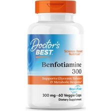 Doctor's Best Benfotiamine With Benfopure 300 Mg 60 Veggie Caps