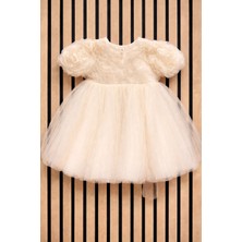 NerKids Kız Çocuk Kısa Kol Gül Abiye