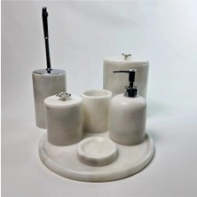 Ege Gross Beyaz Mermer Banyo Seti 7li/mermer Banyo Takımı
