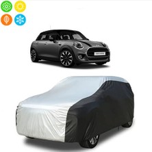 AUTOES Mini Cooper 5 Kapı 2024 Model Araba Brandası, Oto Branda Gri-Siyah