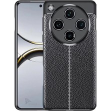 HANPORIUM Oppo Find X8 Pro Uyumlu Silikon Kılıf Deri Desenli Kamera Korumalı Darbe Emici Autofocus Kapak