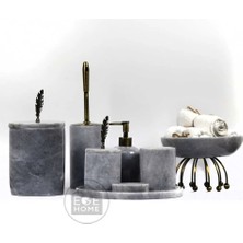 Ege Gross Dekoratif Gri Mermer Banyo Seti 8li Eskitme Aksesuarlı Tasarım Set\mermer Takım