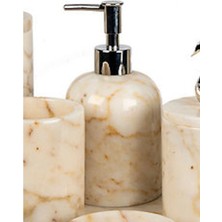 Ege Gross Afyon Şekeri Renk Gümüş Detaylı Mermer Sıvı Sabunluk