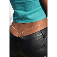 Caş Dekorasyon Altın Renk Taşlı Tanga