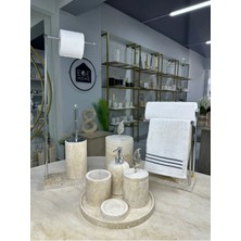 Ege Gross Traverten Mermer Banyo Seti- 9 Parça -Mermer Banyo Seti