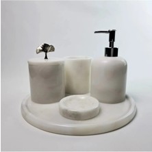 Ege Gross Beyaz Mermer Banyo Seti 5li/mermer Banyo Takımı