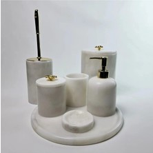 Ege Gross Beyaz Mermer Banyo Seti 7li/mermer Banyo Takımı