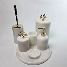 Ege Gross Beyaz Mermer Banyo Seti 7li/mermer Banyo Takımı