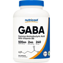 Nutricost Gaba Vitamin B6 500 Mg 240 Capsules