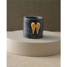 Ege Gross Dekoratif Beyaz Mermer Aksesuar Detaylı Tasarım Dis Fircalik, Kasiklik, Makyaj Düzenleyici