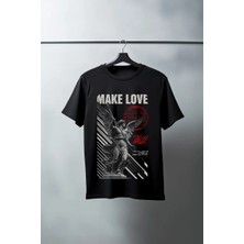 Velmora Fashion Unisex Oversize 24/1 Penye Dtf Baskılı Tişört - DTF78