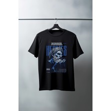 Velmora Fashion Unisex Oversize 24/1 Penye Dtf Baskılı Tişört - DTF76