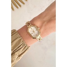 Oqqo Chrona Köşeli Kasa Gold Kadın Kol Saati