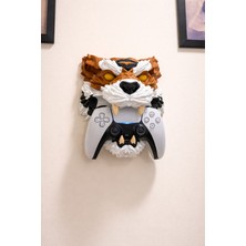 Kaplan Figürlü Oyun Kolu Tutucu – Ps5 Ps4 Xbox Switch Uyumlu Duvar Tipi Gamepad Standı Gaming Dekor