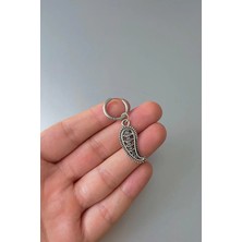 Jaida Moda Unisex Gümüş Vintage Sallantılı Çelik Halka Küpe