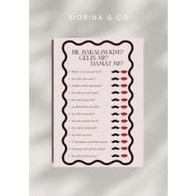 Siorina Events Bekarlığa Veda Partisi Bil Bakalım Kim? Gelin Mi? Damat Mı? Oyun Tahmin Kartı -5 Adet - Bride To Be