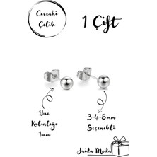 Jaida Moda Unisex Top Uçlu Cerrahi Çelik Çivi Küpe