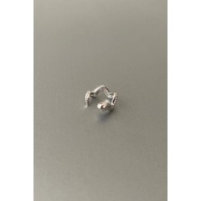 Jaida Moda Unisex Sıkıştırma Deliksiz Yılan Desenli Çelik Kıkırdak Küpe Ear Cuff